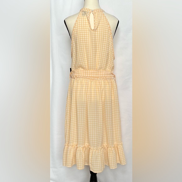 NWT Mackenzie & James Woman Gingham Hi-Neck Sleeveless Dress - Picture 2 of 2
